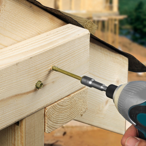 Hex Head Timber Construction Green Screws