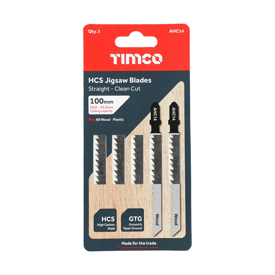 HCS Jigsaw Blades Straight 100mm - AHG14