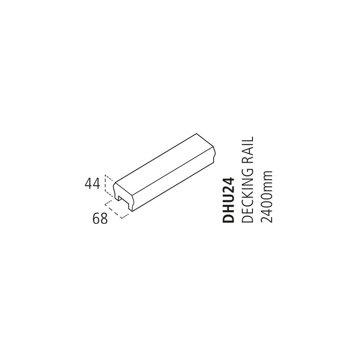 Decking Rail Universal 2.4m