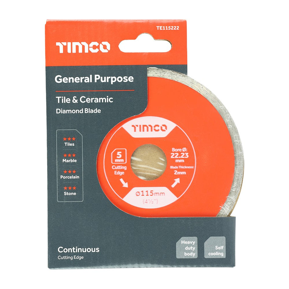 Tile & Ceramic Diamond Blade Continuous 115mm