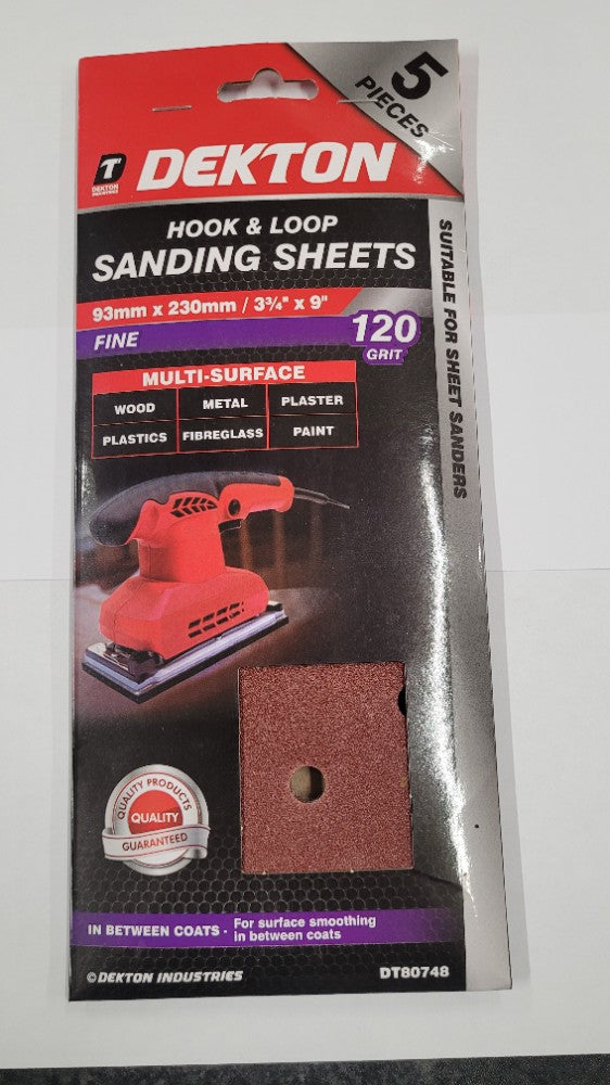 Hook & Loop Sanding Sheets 93 x 230mm