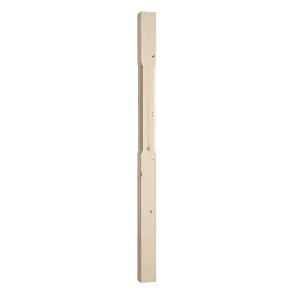 Stop Chamfered Half Newel 90 x 1500mm Pine