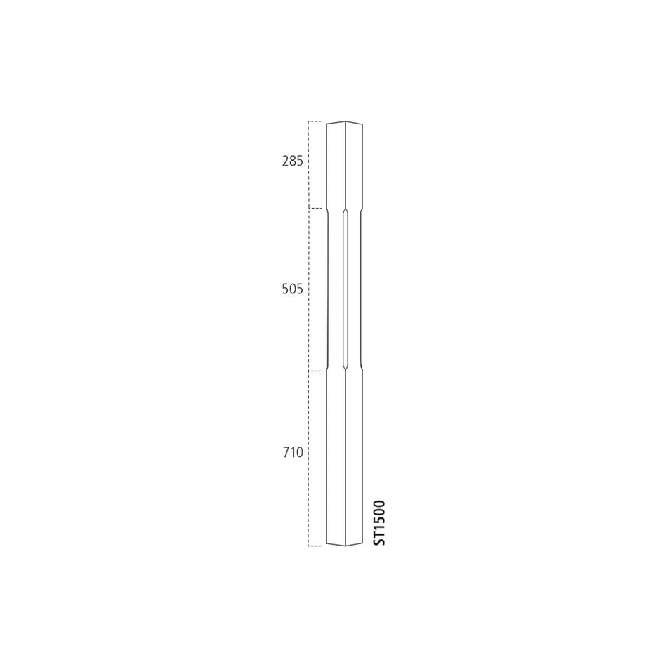 Stop Chamfered Half Newel 90 x 1500mm Pine